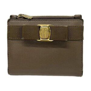 Salvatore Ferragamo Vara - Light Brown Leather Bifold Wallet